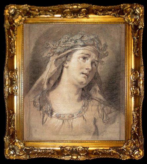 framed  Jacques-Louis  David Sorrow, ta009-2